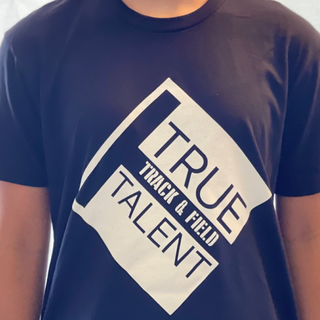 Track &amp; Field Next Level Tee Shirt, Black with White Logo
