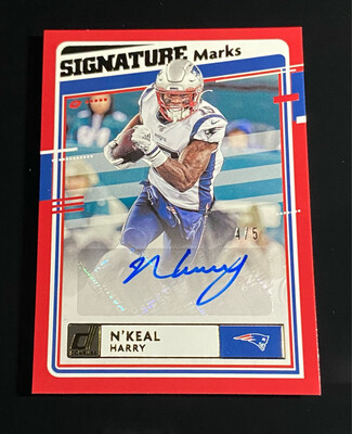N’Keal Harry 2020 Donruss Rookie Signature Marks Auto SSP /5