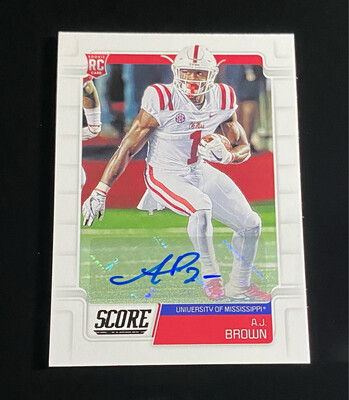 A.J. Brown 2019 Score Rookie Auto