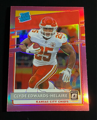 Clyde Edwards-Helaire 2020 Donruss Optic Rated Rookie Pink Preview