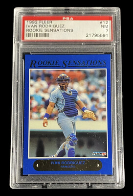 Ivan Rodriguez 1992 Fleer Rookie Sensations - PSA 7