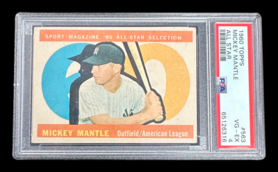 Mickey Mantle 1960 Topps All-Star PSA 4