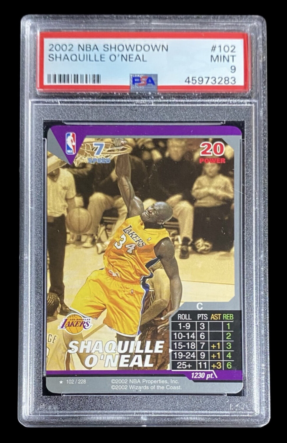 Shaquille O’Neal 2002 NBA Showdown RARE - PSA 9