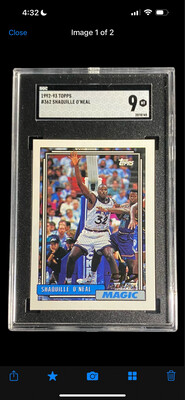 Shaquille O’Neal 1992 Topps Rookie - SGC 9