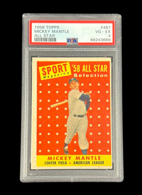 Mickey Mantle 1958 Topps All-Star PSA 4