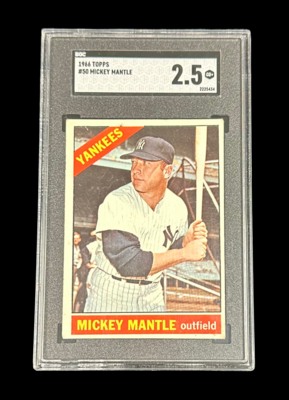 Mickey Mantle 1966 Topps SGC 2.5