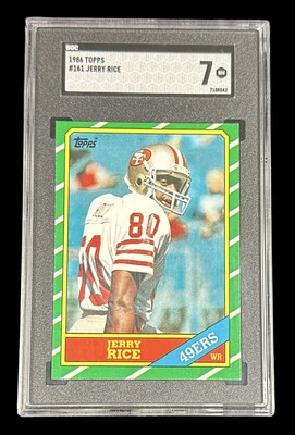 Jerry Rice 1986 Topps Rookie SGC 7