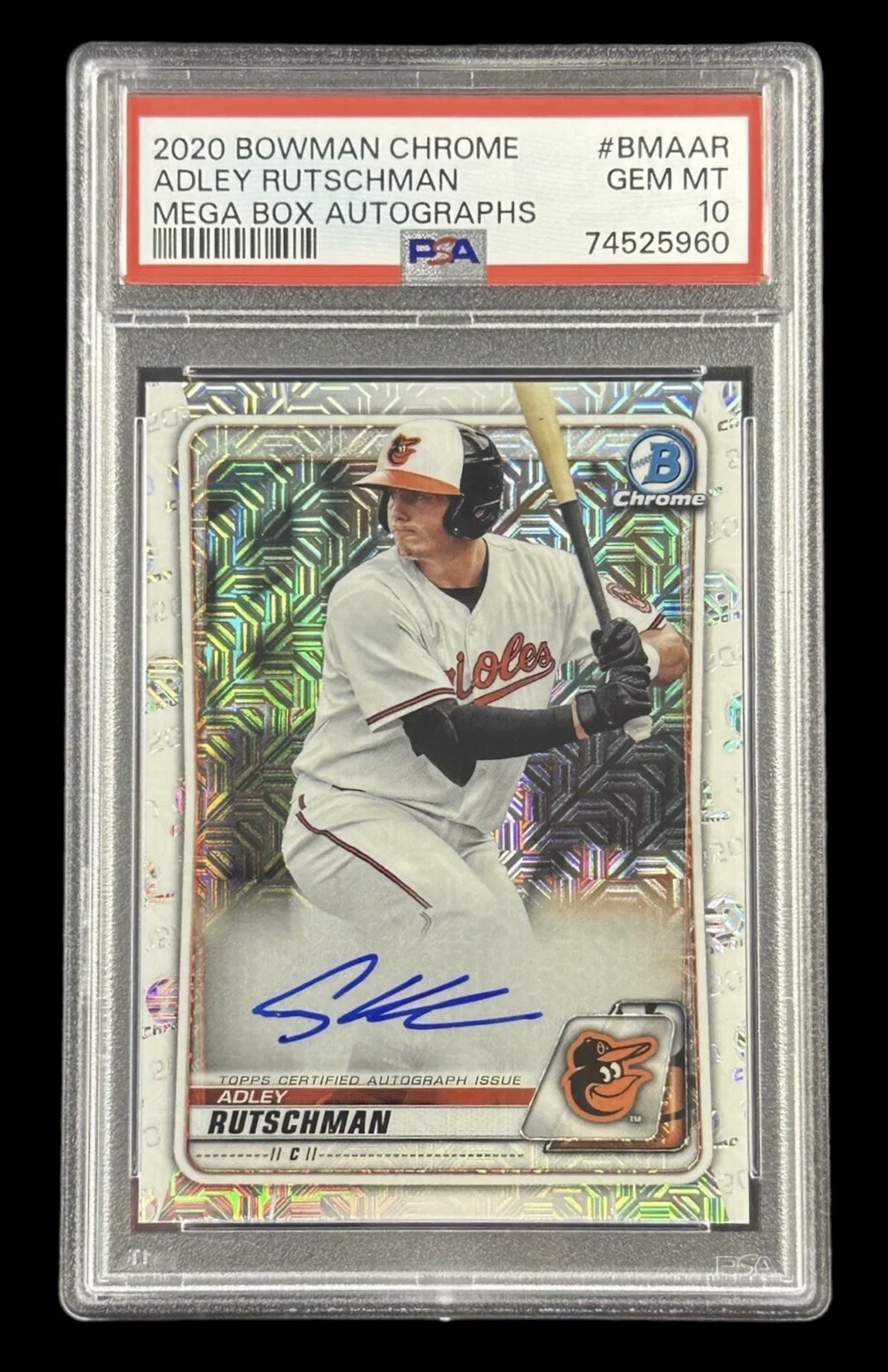Adley Rutschman 2020 Bowman Chrome Mojo Mega Box Auto RC PSA 10 GEM MINT Orioles