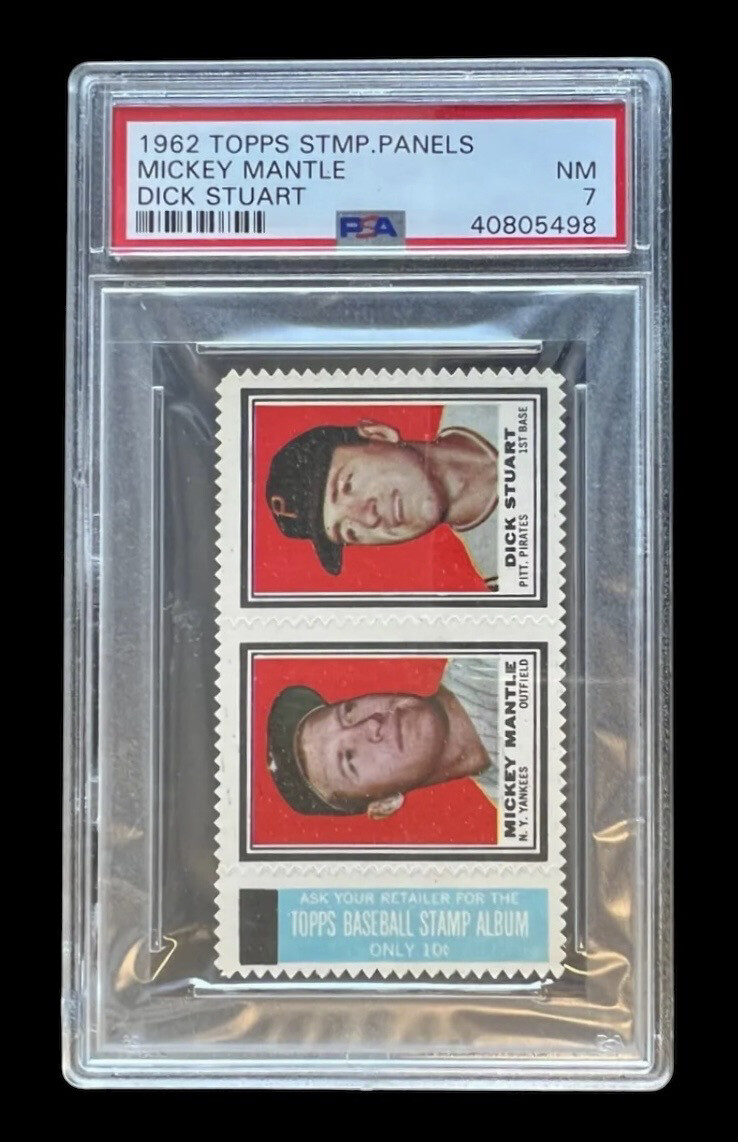 Mickey Mantle 1962 Topps Stamp Panel - PSA 7