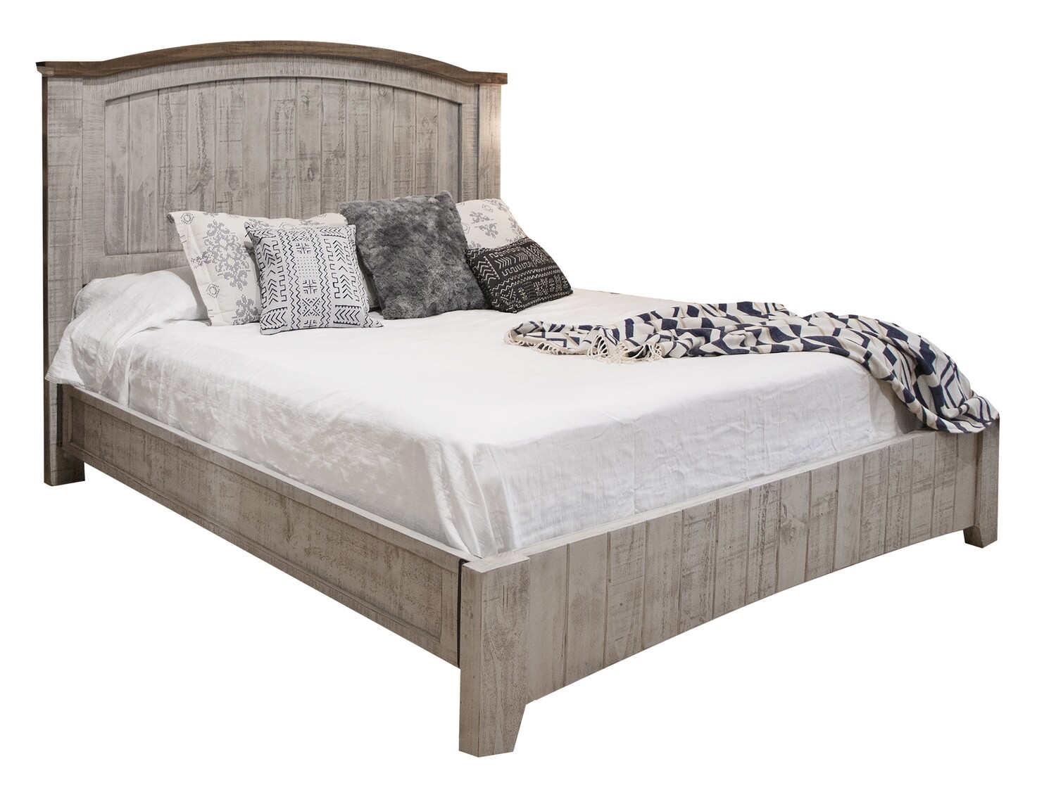 Pueblo Gray King Size Bed
