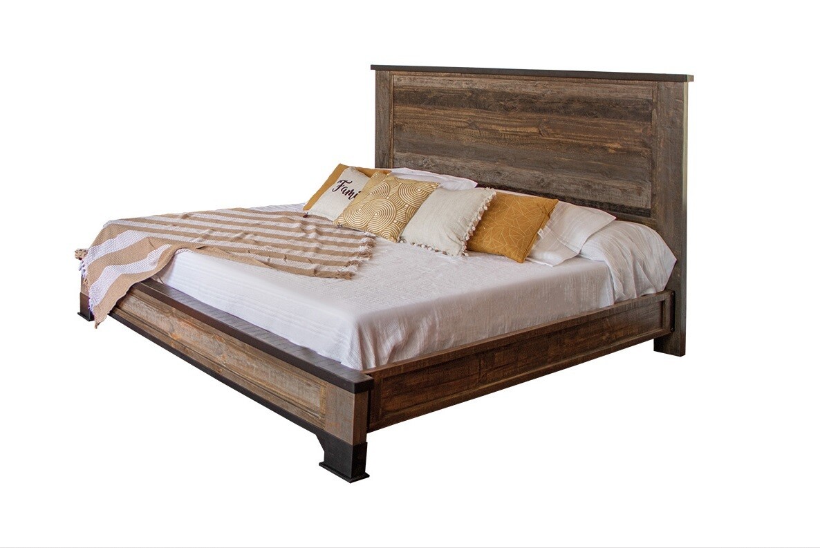 ANTIQUE GRAY- CALI KING BED