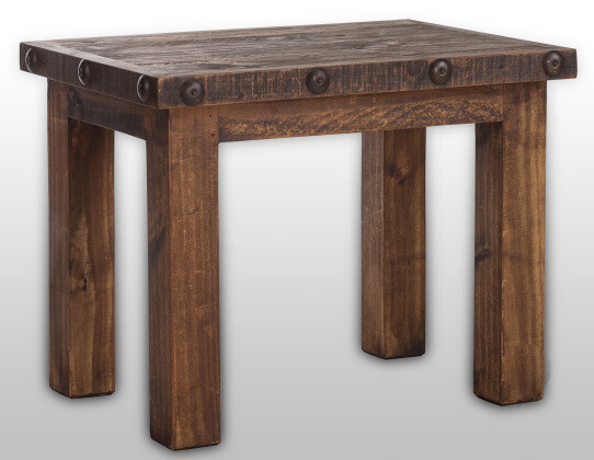RUSTIC- END TABLE- MED