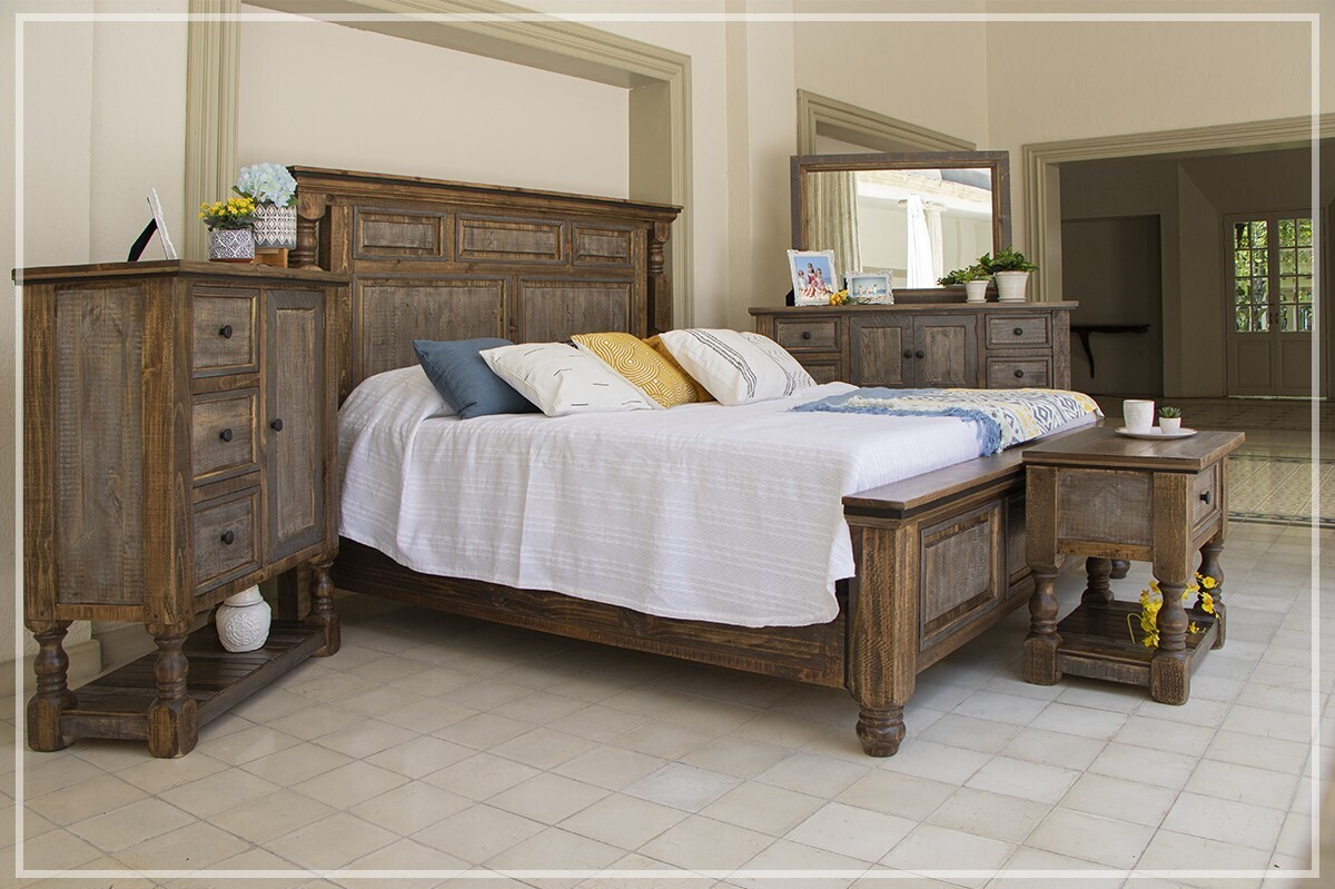 STONE BROWN- CALI KING BED