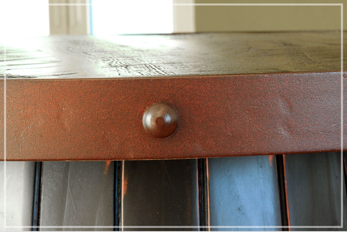 ANTIQUE -967 BARREL BISTRO TABLE