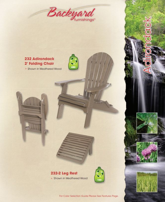 ADIRONDACK - 232 FOLDING CHAIR 2&#39;