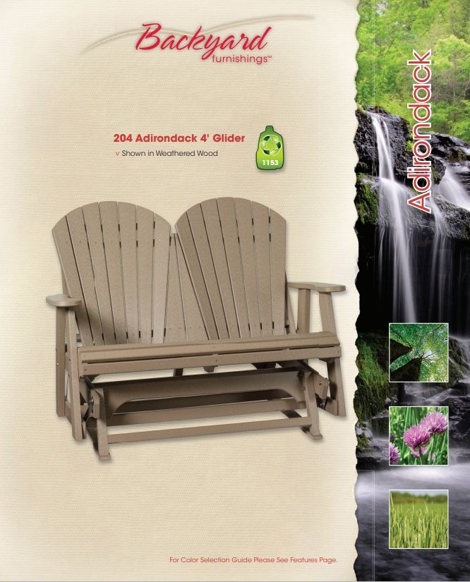 ADIRONDACK - 204 GLIDER 4&#39;