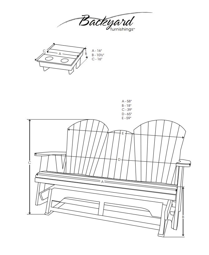 ADIRONDACK - 205 GLIDER 5&#39;