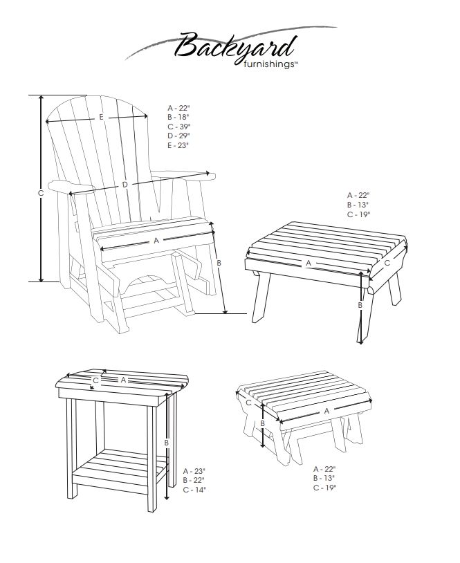 ADIRONDACK - 202-2 GLIDING OTTOMAN