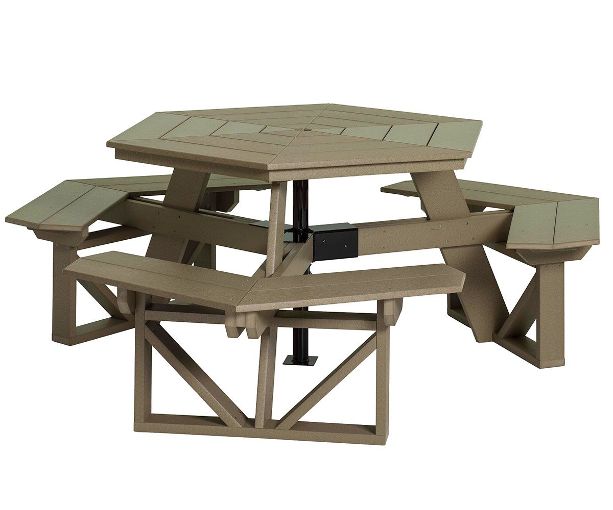 DINING - 4242 HEXAGON PICNIC TABLE