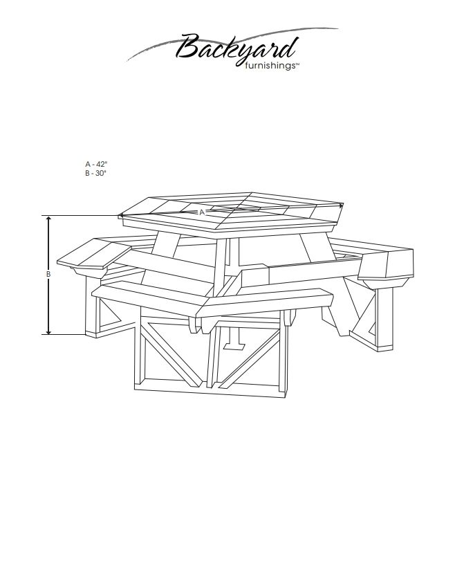 DINING - 4242 HEXAGON PICNIC TABLE 