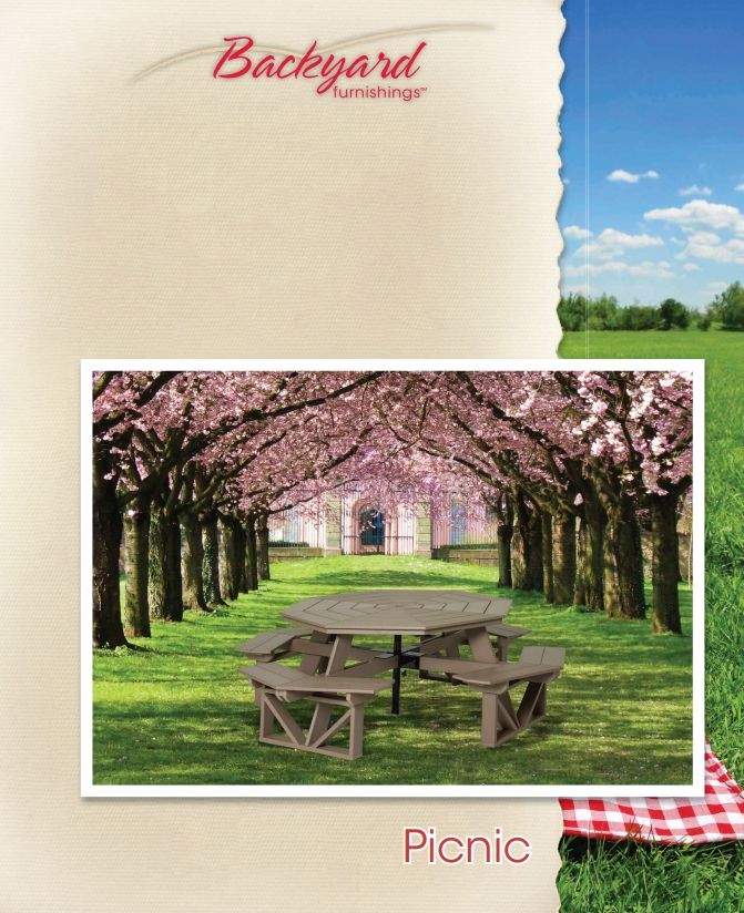 DINING - 4242 HEXAGON PICNIC TABLE 