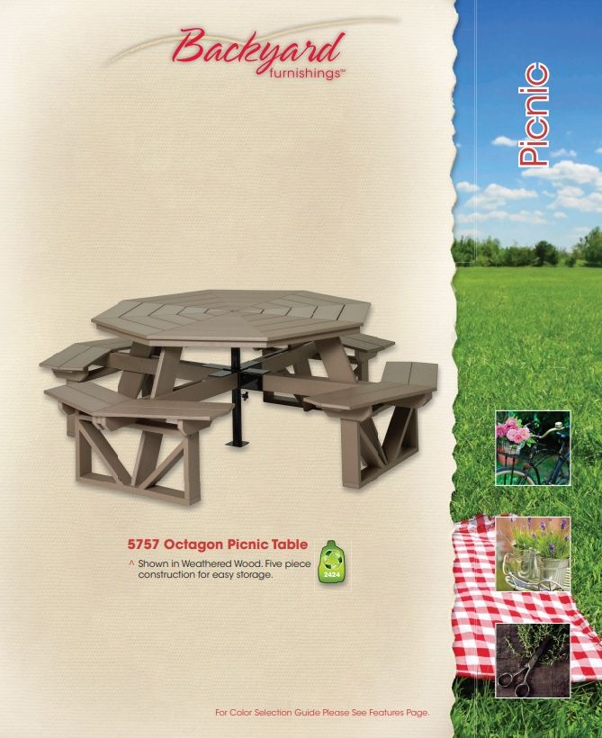 DINING - 5757 OCTAGON PICNIC TABLE