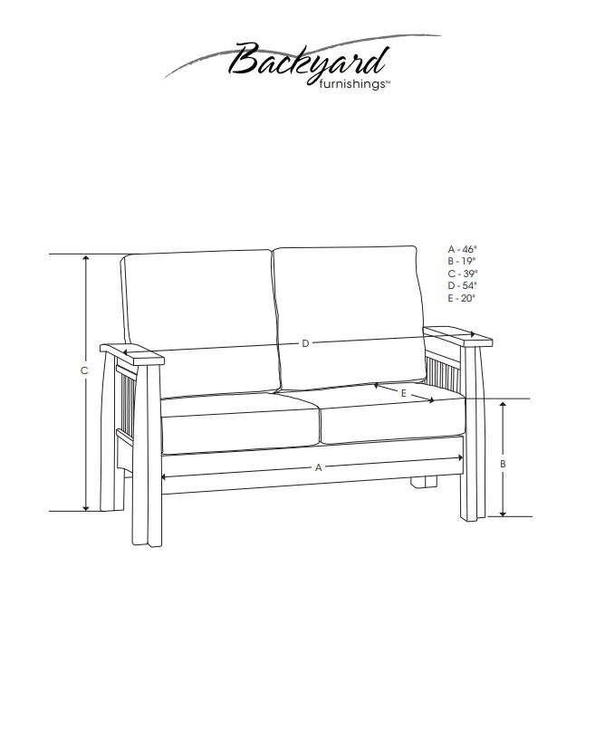 DEEP SEATING - 964 LOVESEAT