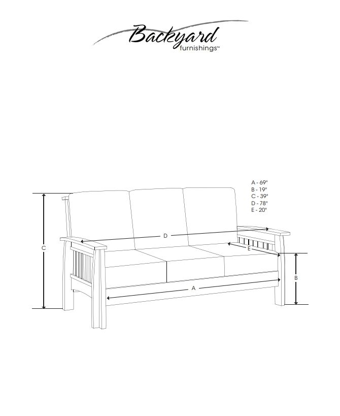 DEEP SEATING - 966 SOFA