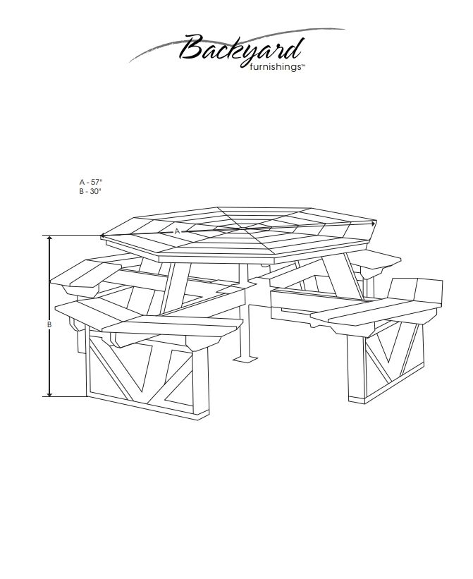 DINING - 5757 OCTAGON PICNIC TABLE