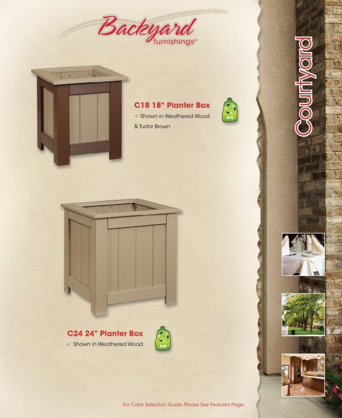 COURTYARD - C18 PLANTER BOX 18&quot;