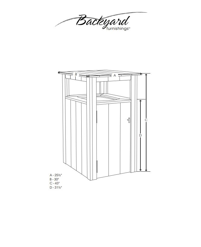 COURTYARD - C2630 TRASH RECEPTACLE