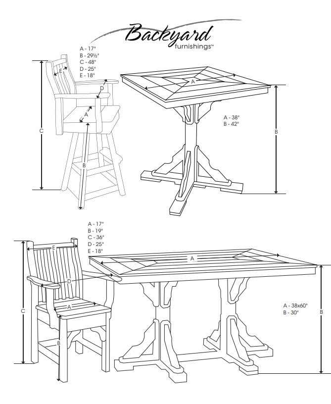 DINING - 3838X PUB TABLE