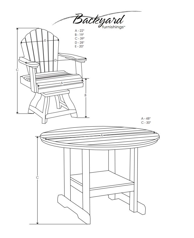 DINING - 480 ROUND TABLE 48&quot;