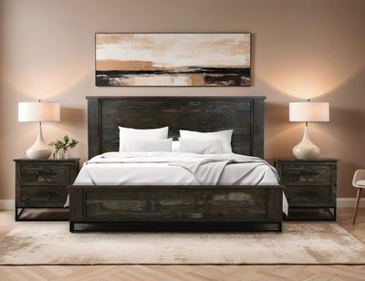 DARK TEAK - 1371 KING BED