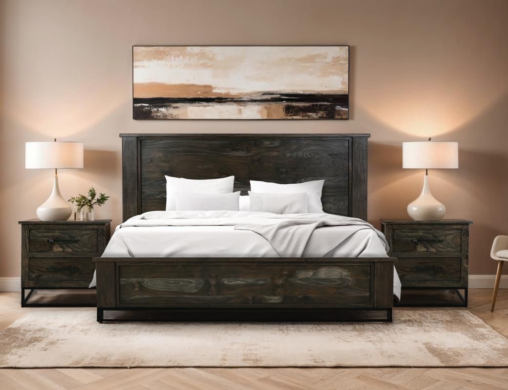 DARK TEAK - 1371 QUEEN BED