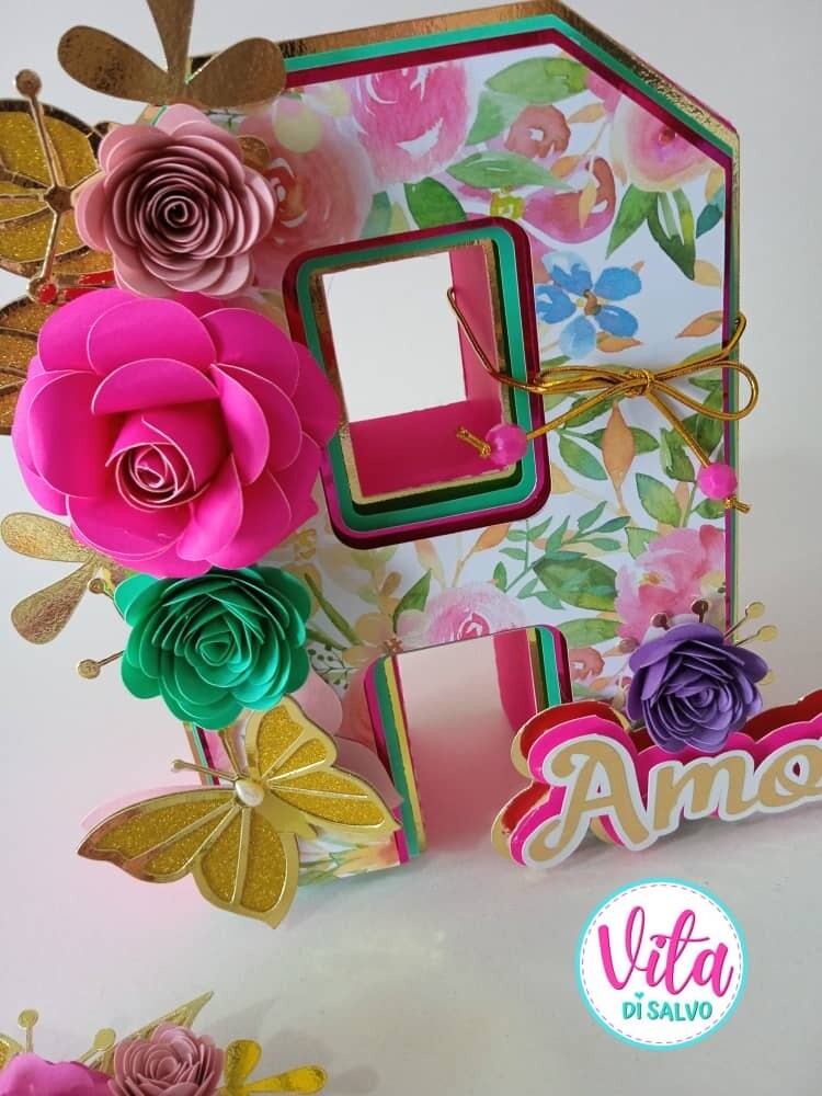Cajas estampadas decoradas letras Iniciales