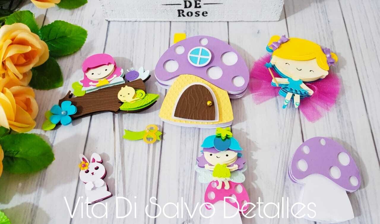 Set cake topper haditas del bosque