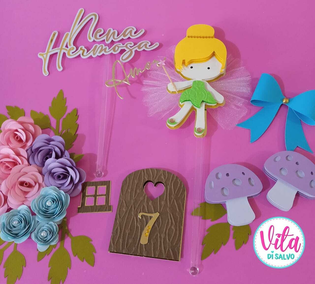 Set cake topper de hadita del bosque