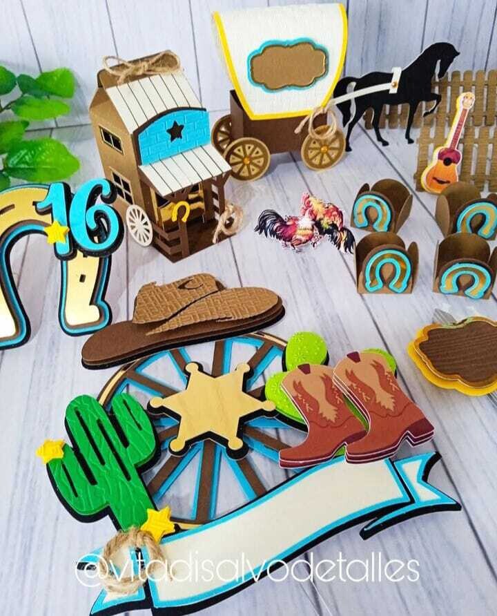 Kit y Set cake topper llanero - Vaquero