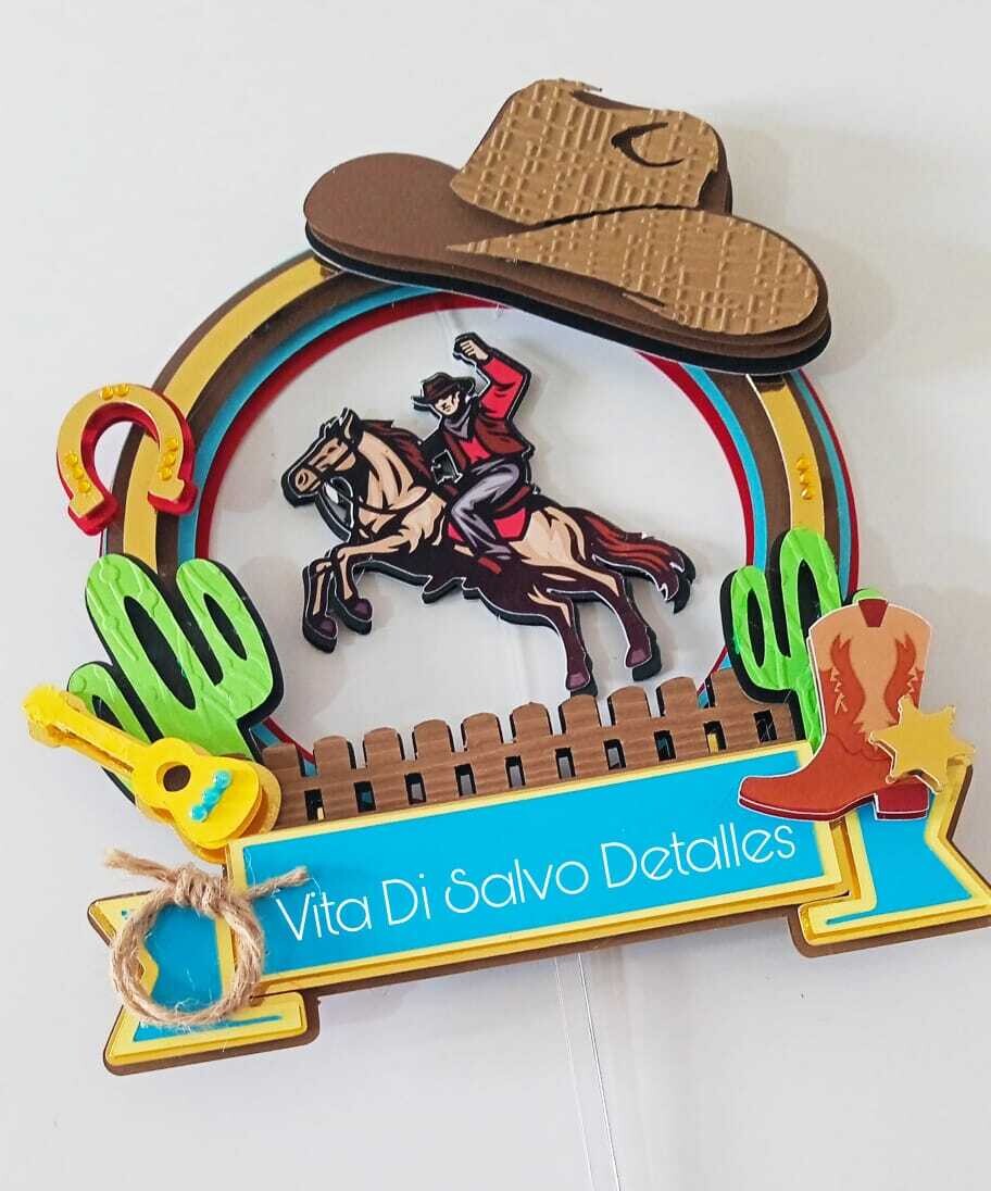 Cake topper con Movimiento No mecánico de vaquero-llanero