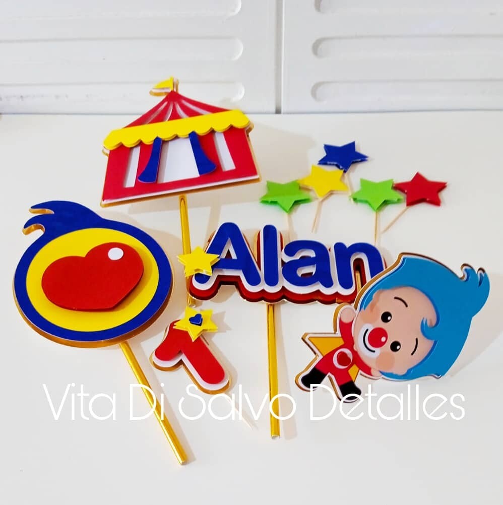 Set Cake Topper del payasito Plim Plim