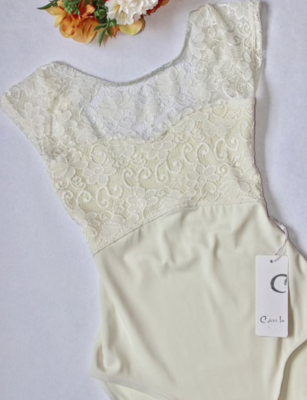 Class In Ivory Lace Leotard