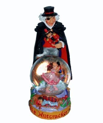 Nutcracker Drosselmeyer with Clara Snowglobe