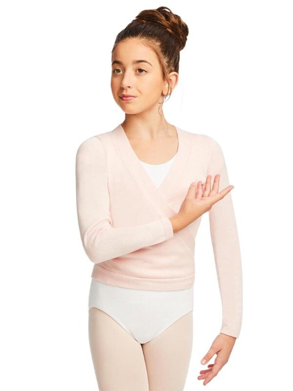 Capezio Girls’ Long Sleeve Wrap Sweater