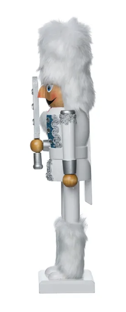 15” White Russian Wooden Nutcracker
