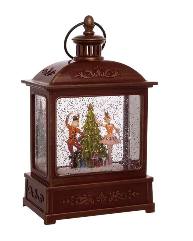 Kurt Adler 8” Nutcracker Swirling Water Lantern