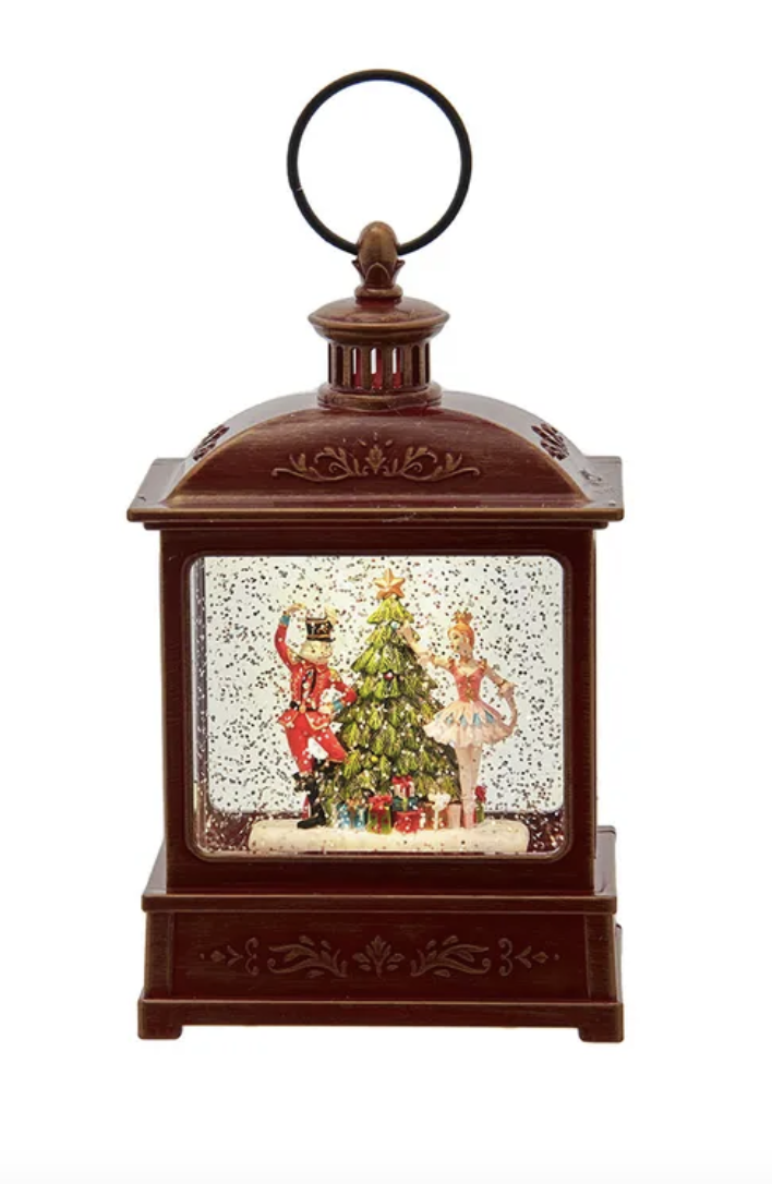 Kurt Adler 8” Nutcracker Swirling Water Lantern