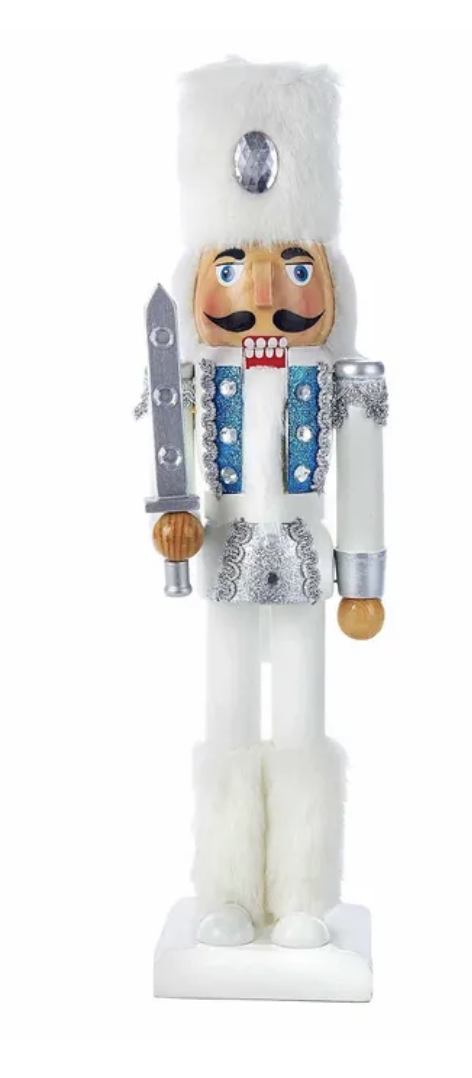 15” White Russian Wooden Nutcracker