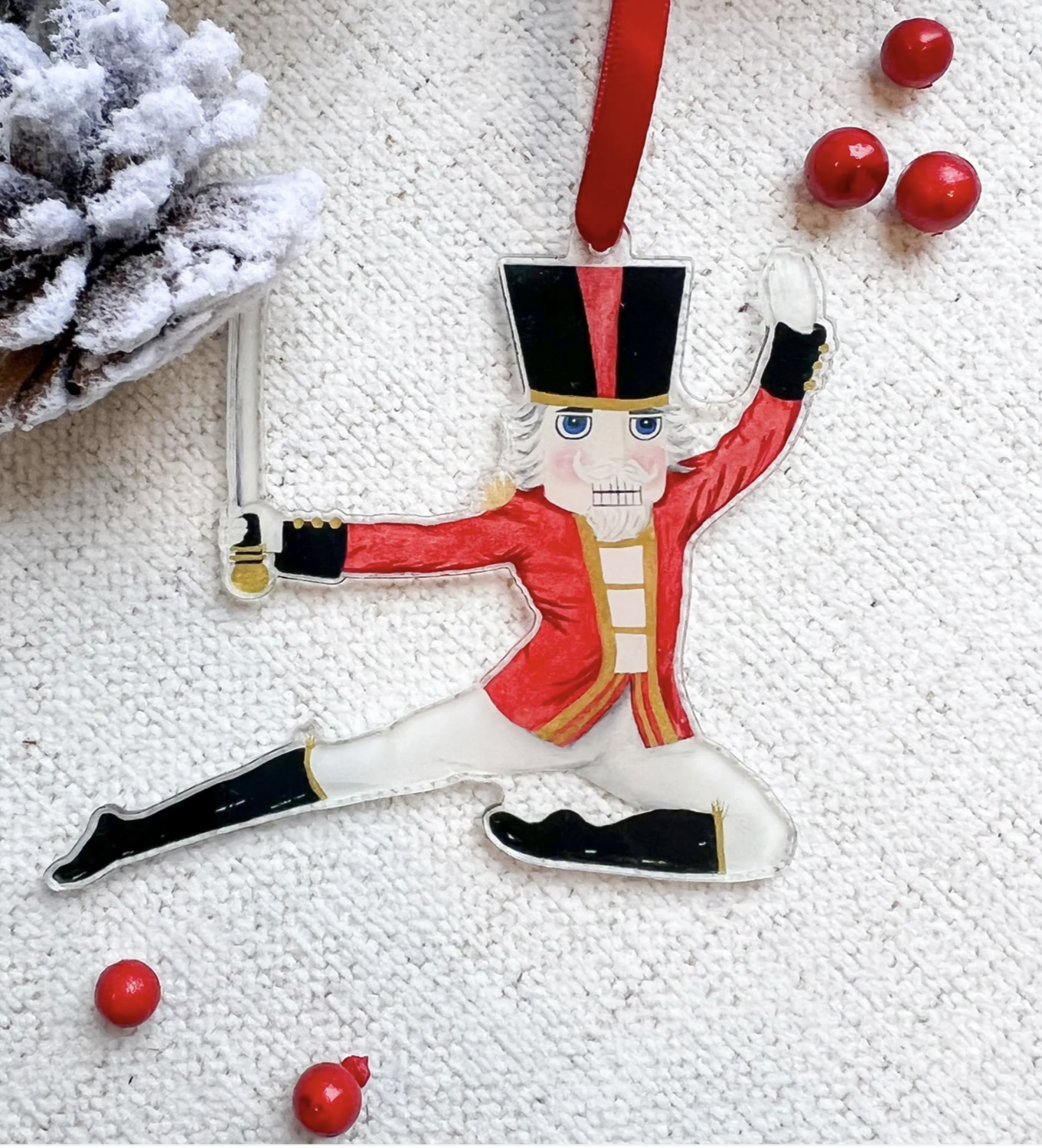 Nutcracker Figurines Watercolor Ornament