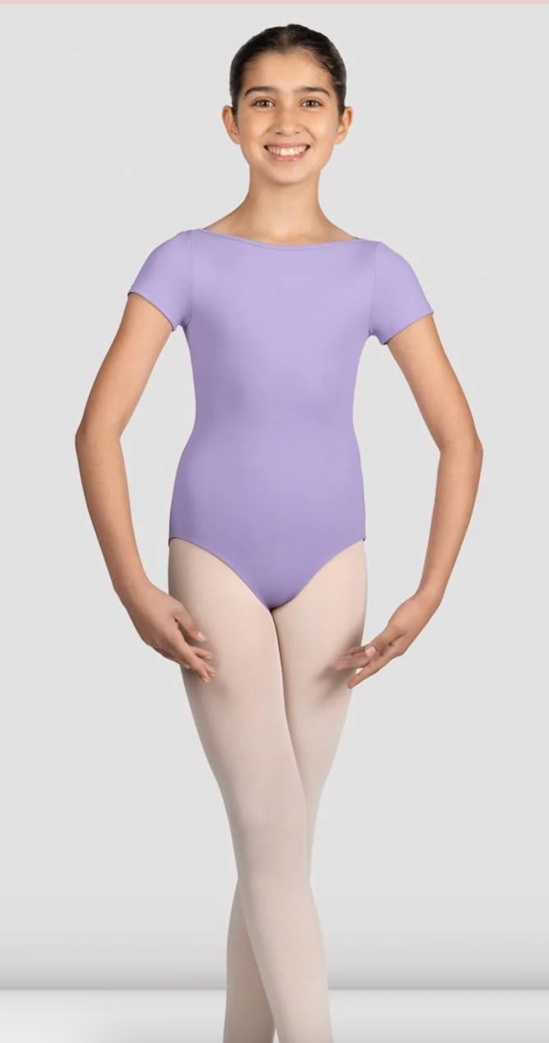 Boat Neck Twist Mesh Back Leotard